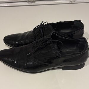 Zara Glossy Black Men's Oxfords